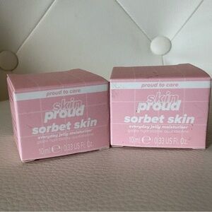 Skin Proud Sorbet Skin, Mini Everyday Jelly Face Moisturizer, 0.33 oz Set/2